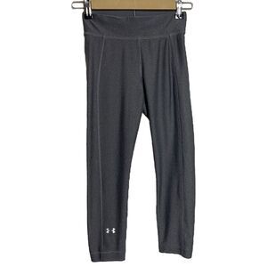 Under Armour Compression Leggings Womens XS Gray Capri HeatGear Workout Gym UA
